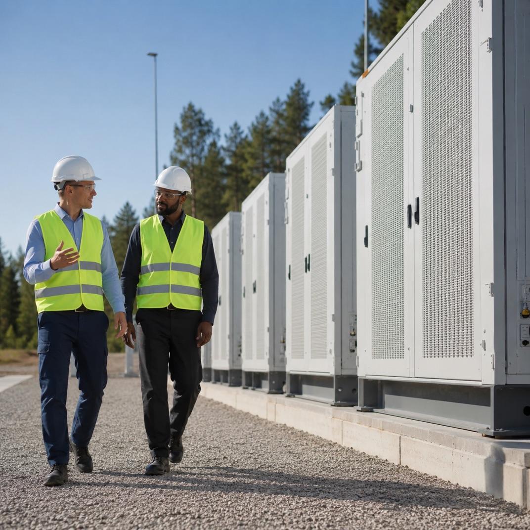 BESS technicians on site